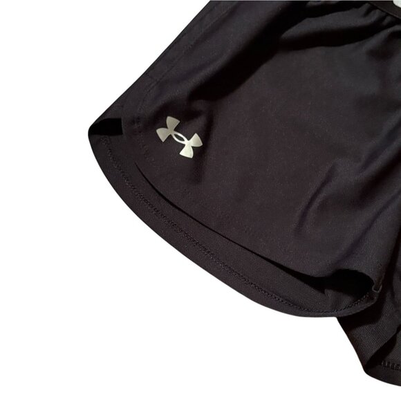 Under Armour Girls Light Weight Athletic Shorts-Black-Youth Medium-GUC - Picture 2 of 5